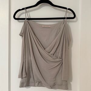 Studio Women's Sophisticated Cream Drape Top